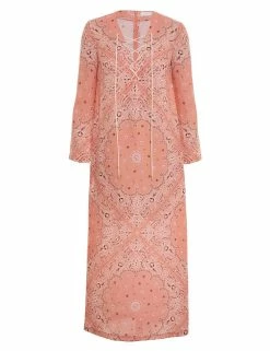 Violet Lace Up Midi Dress