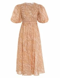 Violet Shirred Bodice Midi