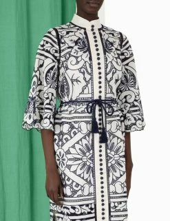 Lyre Embroidered Shirt Dress -Anneke shop unnamed file 1381