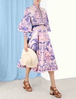 Lyre Billow Sleeve Midi Dress -Anneke shop unnamed file 1385