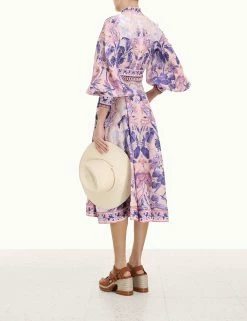 Lyre Billow Sleeve Midi Dress -Anneke shop unnamed file 1386