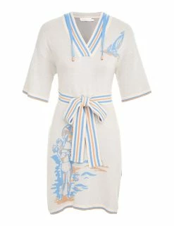 Lyre Hooded Mini Dress