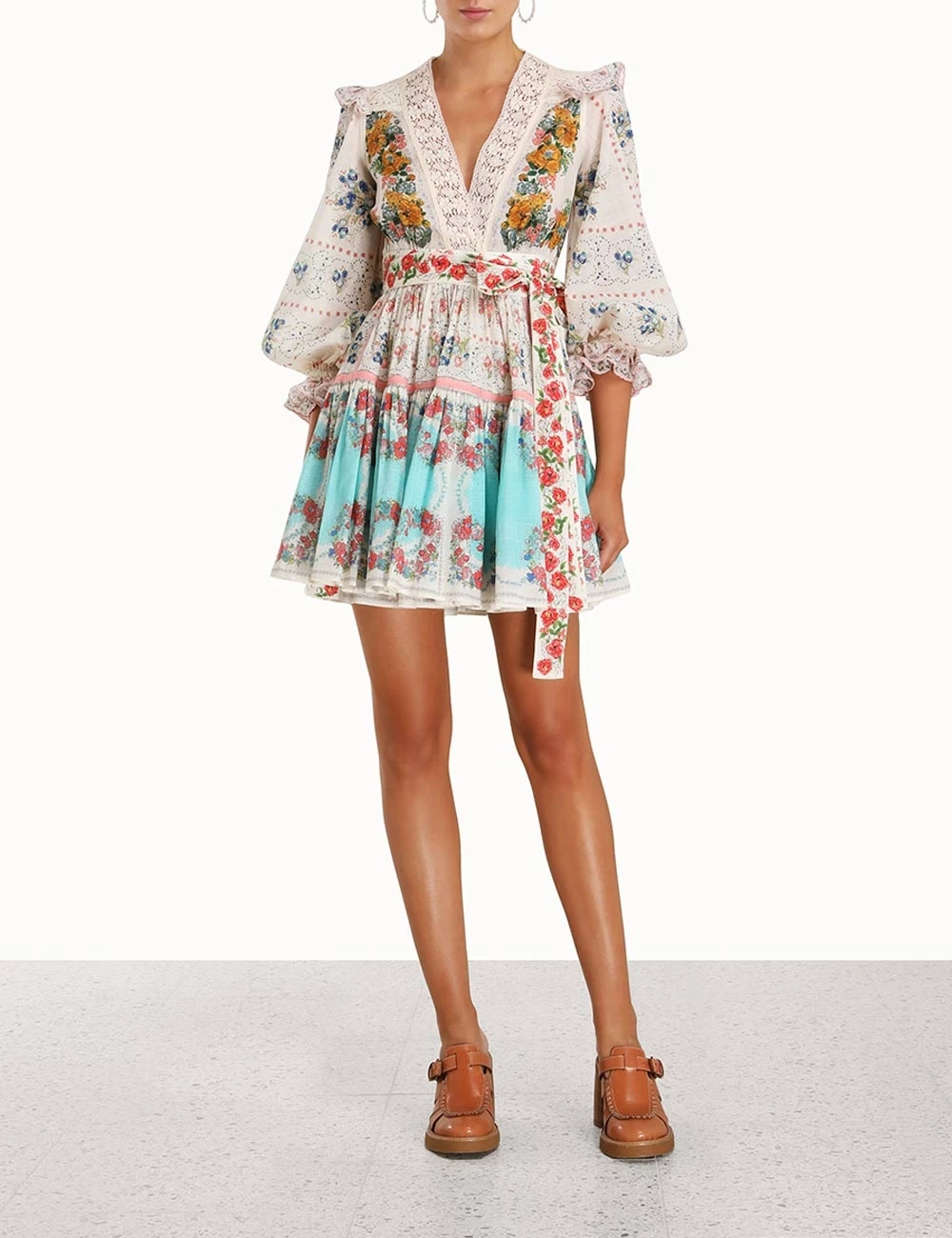 Clover Patched Wrap Mini Dress Clover Patched Wrap Mini Dress -Anneke shop unnamed file 358