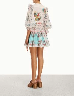 Clover Patched Wrap Mini Dress 5 Clover Patched Wrap Mini Dress -Anneke shop unnamed file 360