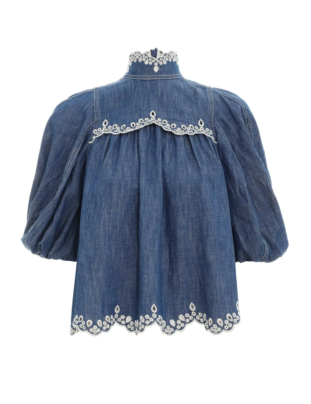 Laurel Scallop Denim Blouse Laurel Scallop Denim Blouse -Anneke shop unnamed file 399