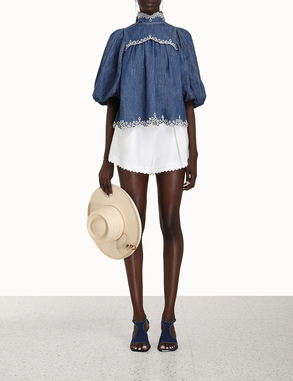 Laurel Scallop Denim Blouse Laurel Scallop Denim Blouse -Anneke shop unnamed file 400