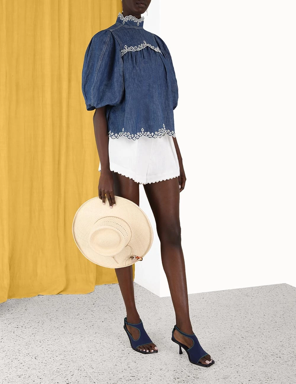 Laurel Scallop Denim Blouse Laurel Scallop Denim Blouse -Anneke shop unnamed file 401