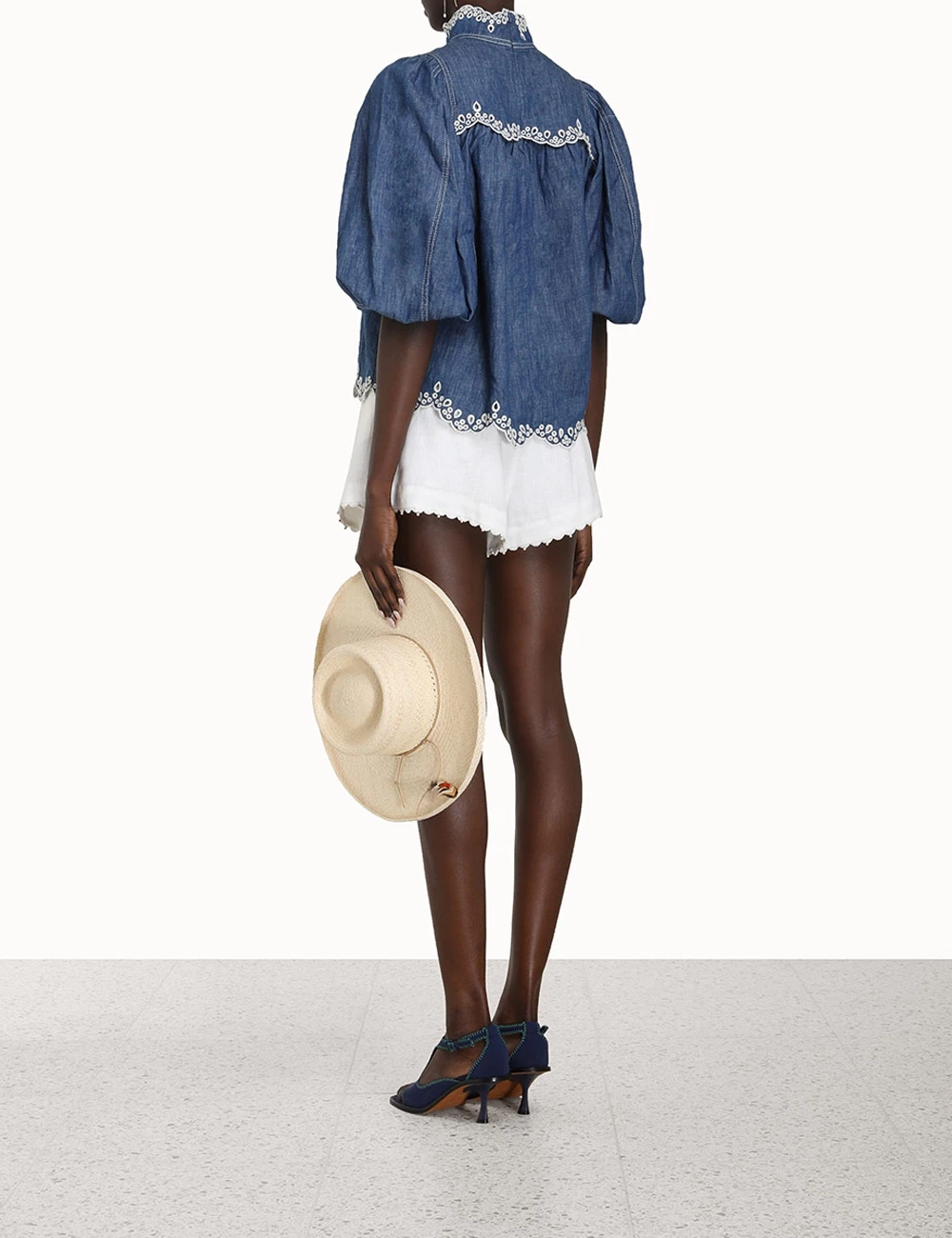 Laurel Scallop Denim Blouse Laurel Scallop Denim Blouse -Anneke shop unnamed file 402