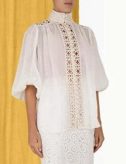 Vitali Lace Yoke Blouse -Anneke shop unnamed file 487