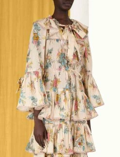 Clover Frill Tiered Midi Dress -Anneke shop unnamed file 553