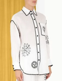 Clover Embroidered Shirt -Anneke shop unnamed file 571