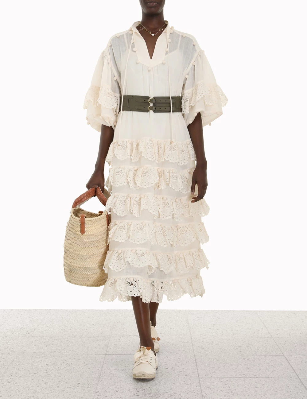 Lyre Trim Tiered Dress 4 Lyre Trim Tiered Dress - Image 2