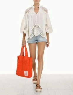 Pattie Embroidered Trim Blouse -Anneke shop unnamed file 940