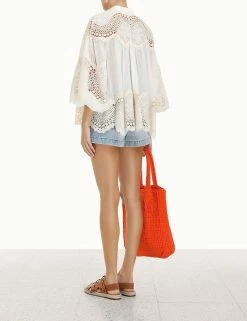 Pattie Embroidered Trim Blouse -Anneke shop unnamed file 942